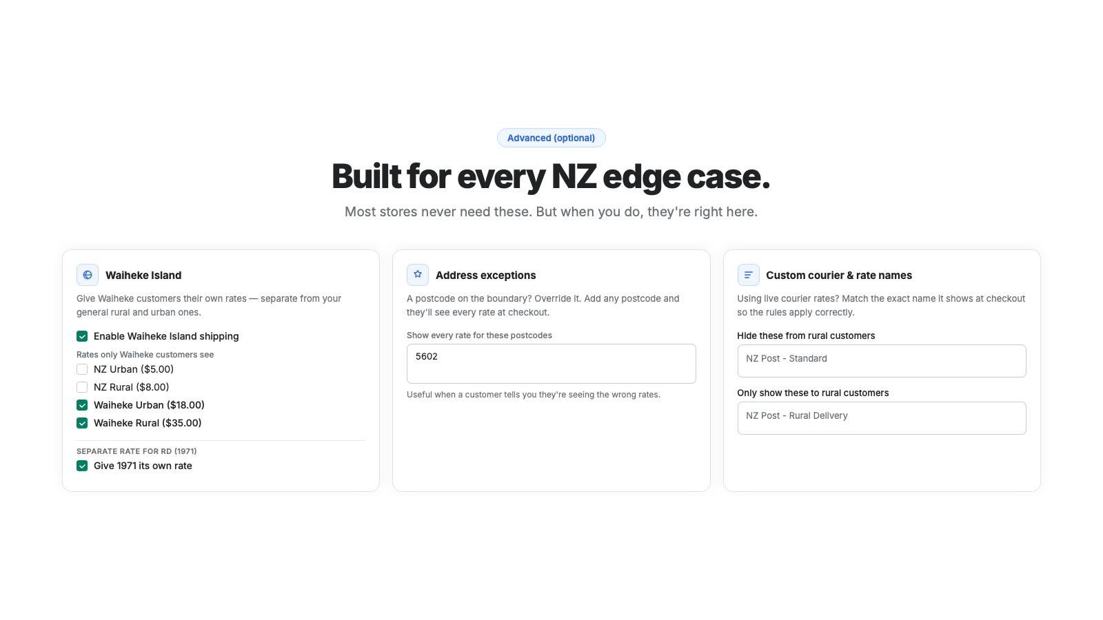 Edge case postcode handling