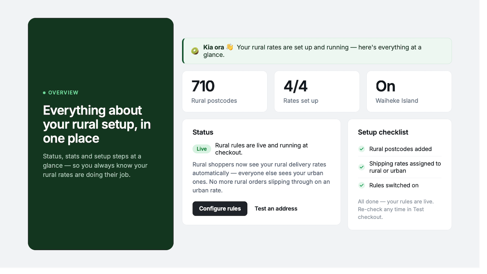 App overview dashboard